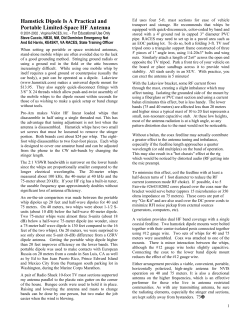 Hamstick Dipole Is A Practical and Portable Limited