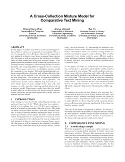 A Cross-Collection Mixture Model for Comparative