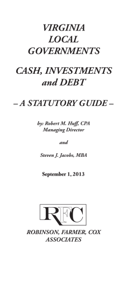 Cash/Investment Book - Robinson, Farmer, Cox Associates