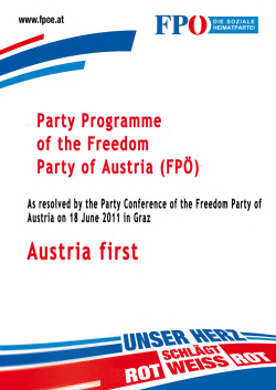 Party Programme of the Freedom Party of Austria
