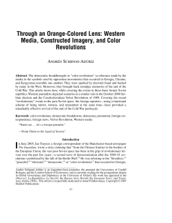 Through an Orange-Colored Lens: Western Media, Constructed