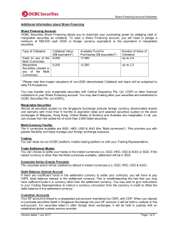 Share Financing Account Factsheet