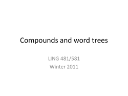Compounds and word trees