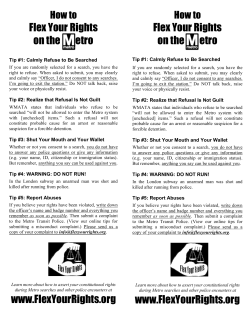 our flyer - Flex Your Rights