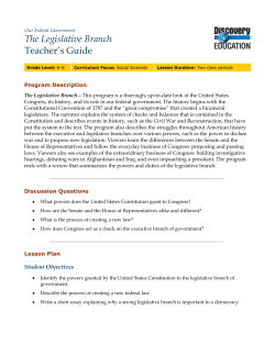 The Legislative Branch - Discovery Education Store