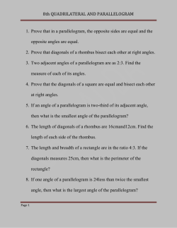 8th QUADRILATERAL AND PARALLELOGRAM