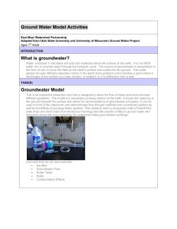 Ground Water Model Activities - East Maui Watershed Partnership