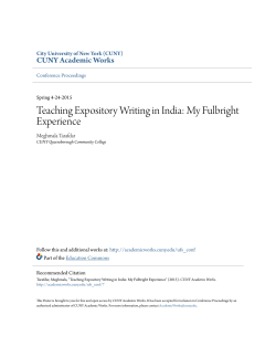 Teaching Expository Writing in India: My Fulbright Experience