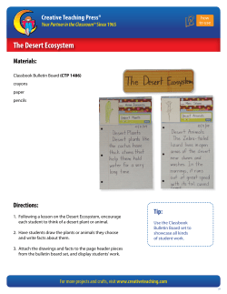 The Desert Ecosystem - Creative Teaching Press