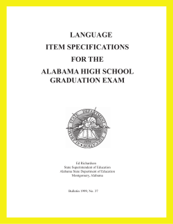 AHSGE Item Specifications for Language