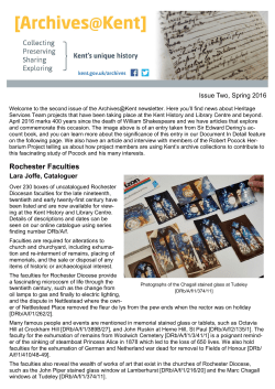 Spring 2016 archives newsletter