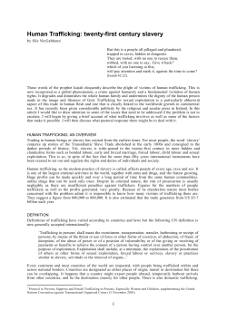 Human Trafficking - Holy Family of Bordeaux