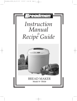 Instruction Manual Recipe Guide