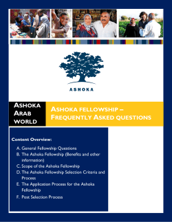 Ashoka fellowship &ndash; Frequently Asked questions