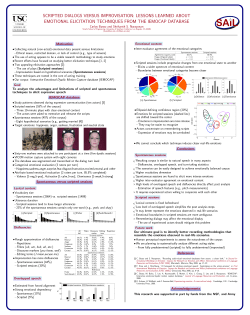scripted dialogs versus improvisation: lessons learned about