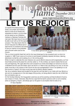 let us rejoice - Missionaries of God`s Love
