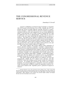 THE CONGRESSIONAL REVENUE SERVICE