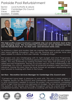 Parkside Pool Refurbishment