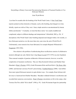 1 Storytelling or History Uncovered