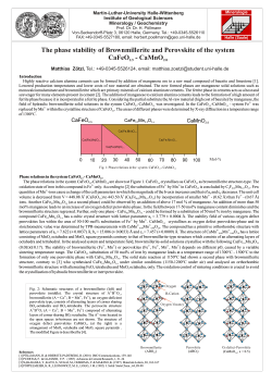 The phase stability of Brownmillerite and Perovskite of the system