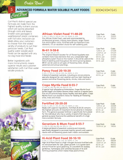 ADVANCED FORMULA WATER SOLUBLE PLANT FOODS