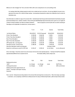 Below are rate changes for Terry Conners Rink with cost