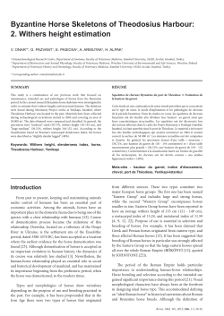 Byzantine Horse Skeletons of Theodosius Harbour
