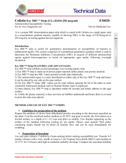Colistin Ezy MICTM Strip (CL) (0.016-256 mcg/ml)