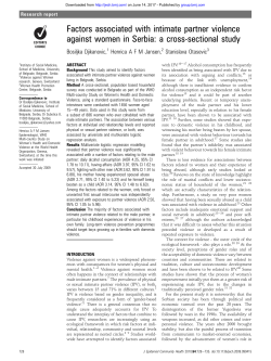 Factors associated with intimate partner violence against women in