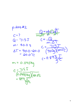 Day 11- Latent Heat, Heating Curves, Cooling Curves