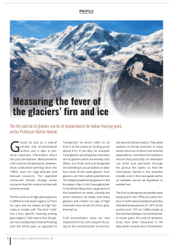Measuring the fever of the glaciers` firn and ice