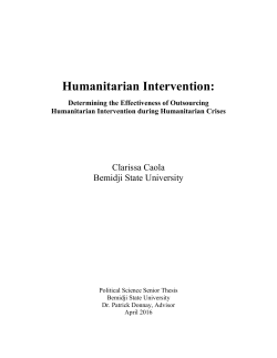 Humanitarian Intervention - Bemidji State University