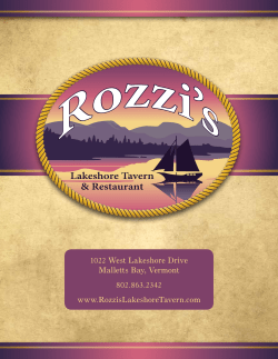 menu - Rozzi`s Lakeshore Tavern