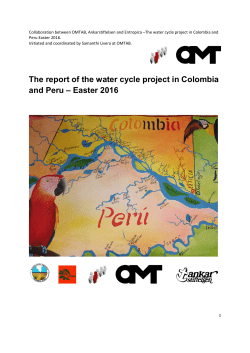 The report of the water cycle project in Colombia and Peru – Easter