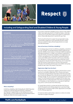 Including and Safeguarding Deaf and Disabled