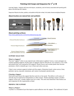 Intro to Painting Materials and Techniques