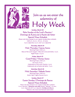 Palm Sunday of the Lord`s Passion / Domingo de Ramos de la