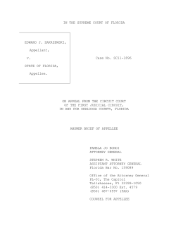 SC11-1896 Answer Brief - Florida Supreme Court