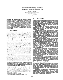 Incremental Database Systems: Databases from