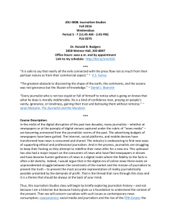 JOU 4008 - UF College of Journalism and Communications