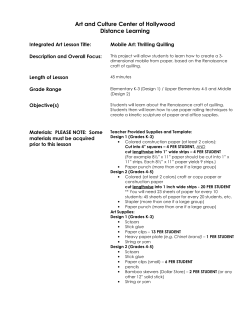 Thrilling Quilling Mobile - Art and Culture Center/Hollywood