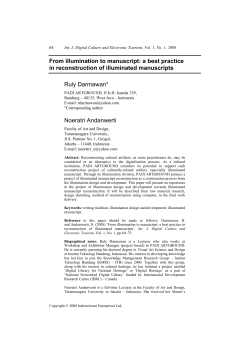 From illumination to manuscript: a best practice in reconstruction of