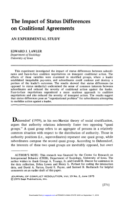 on Coalitional Agreements