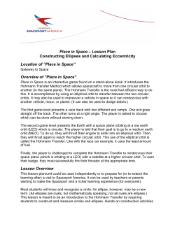 Place in Space &ndash; Lesson Plan Constructing Ellipses and Calculating