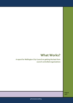 Council Controlled Organisations - What Works