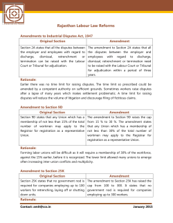 Rajasthan Labour Law Reforms