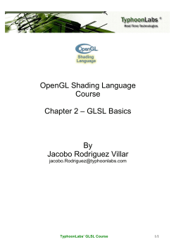 OpenGL Shading Language Course Chapter 2 &ndash; GLSL Basics By