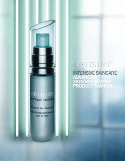 intensive skincare advanced skin refinisher product manual