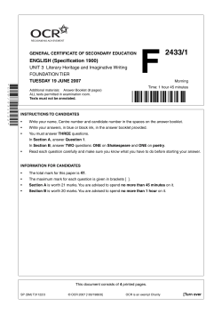 ENGLISH (Specification 1900)