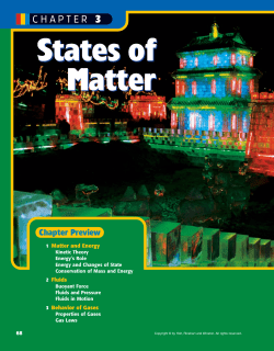 CHAPTER 3 States of Matter